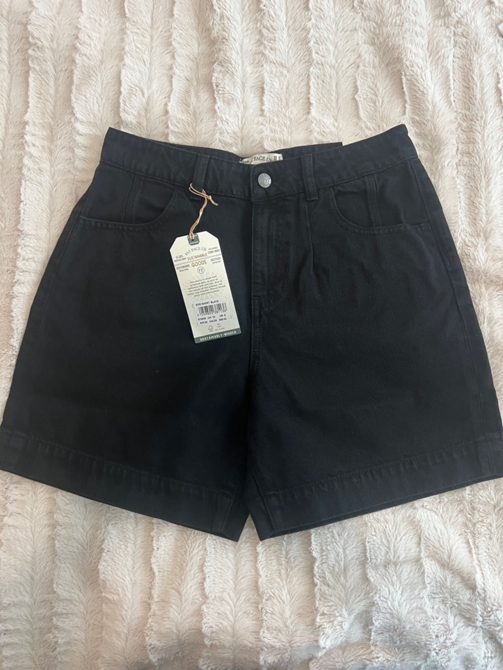Fat Face Women's Black High-Rise Shorts